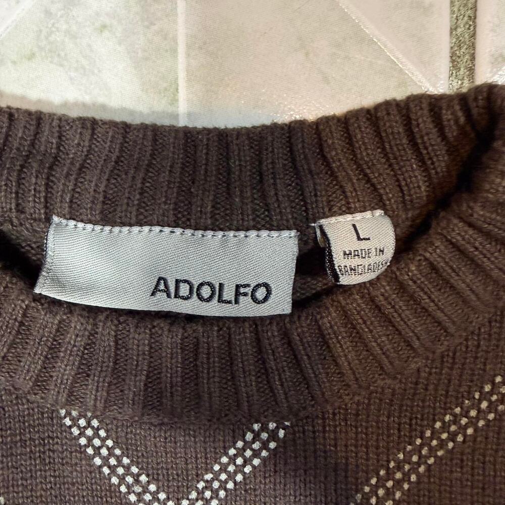Brown adolfo‎ sweater size l - Picture 6 of 6